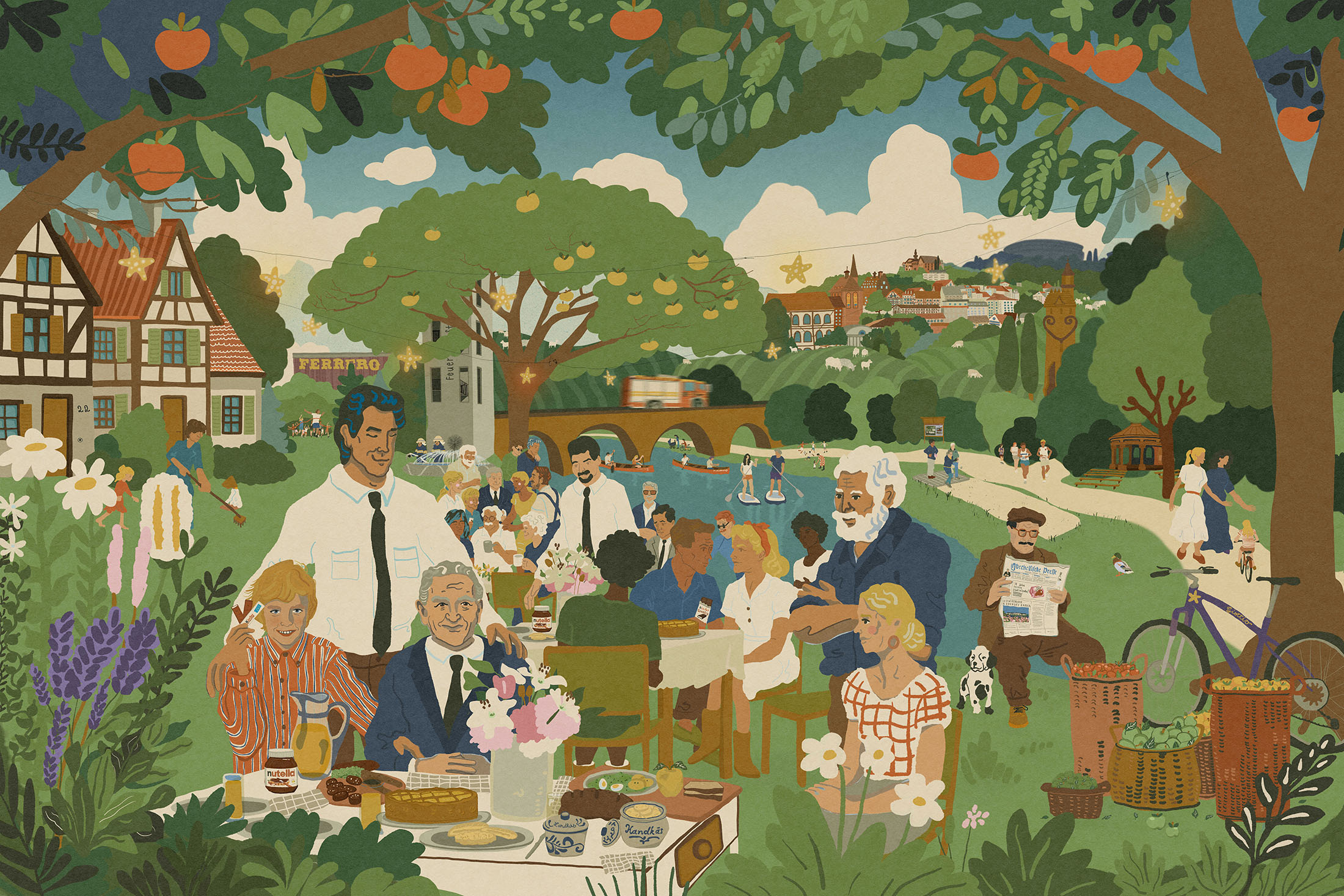 Claudie Linke Illustration for Ferrero: Stadtallendorf.